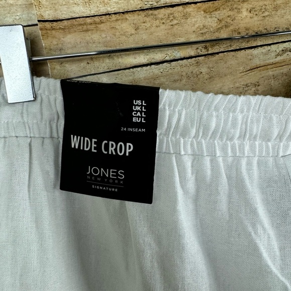 Jones New York Sport Plus Linen Ankle Pants Sz Lg - Picture 5 of 5